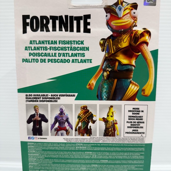 Fortnite Atlantean Fishstick Jazwares Solo Mode 4" Action Figure Series 17 #162 - Picture 4 of 5